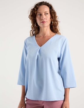 Blusa La Mode manga 3/4 para mujer