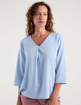 Blusa La Mode manga 3/4 para mujer