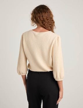 Blusa La Mode manga 3/4 para mujer