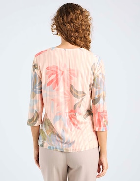 Blusa La Mode manga 3/4 para mujer