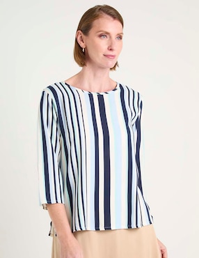 Blusa La Mode manga 3/4 para mujer