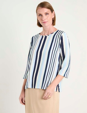 Blusa La Mode manga 3/4 para mujer