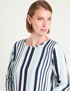 Blusa La Mode manga 3/4 para mujer