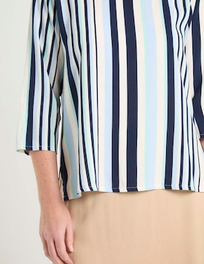 Blusa La Mode manga 3/4 para mujer