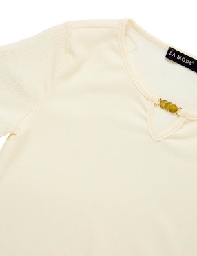 Blusa La Mode manga corta para mujer