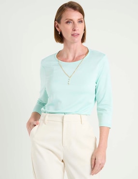 Blusa La Mode manga 3/4 para mujer