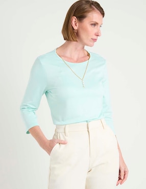 Blusa La Mode manga 3/4 para mujer