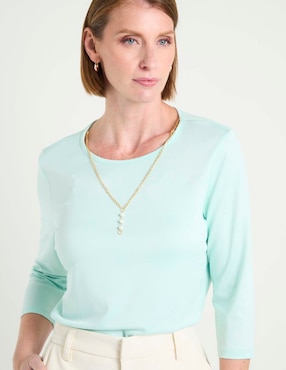 Blusa La Mode manga 3/4 para mujer