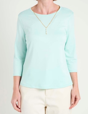 Blusa La Mode manga 3/4 para mujer