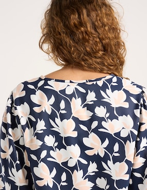 Blusa La Mode manga 3/4 para mujer