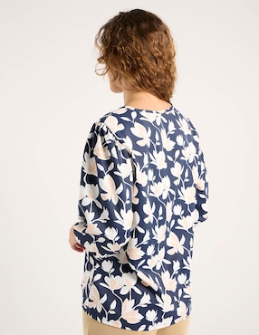 Blusa La Mode manga 3/4 para mujer
