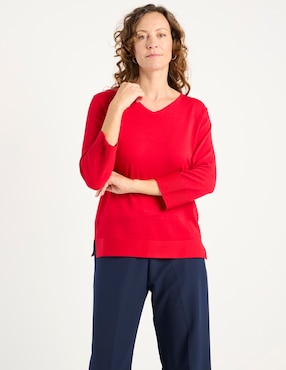 Blusa La Mode manga 3/4 para mujer