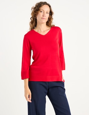 Blusa La Mode manga 3/4 para mujer