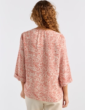 Blusa La Mode manga 3/4 para mujer