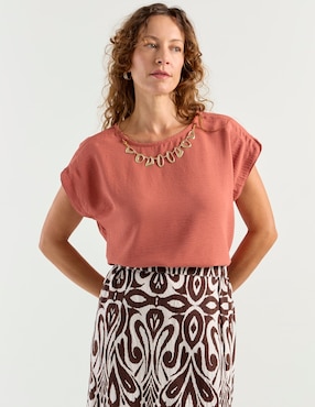 Blusa La Mode manga corta para mujer