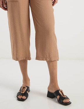 Pantalón capri La Mode straight para mujer