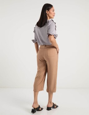Pantalón capri La Mode straight para mujer