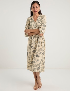 Vestido midi casual La Mode para mujer