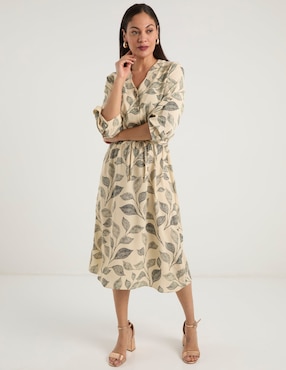 Vestido midi casual La Mode para mujer