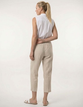 Pantalón capri La Mode recto para mujer