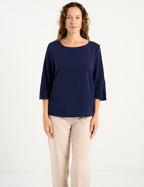 Blusa La Mode manga 3/4 para mujer