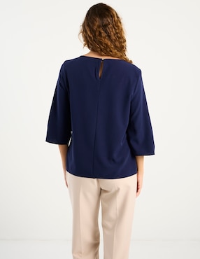 Blusa La Mode manga 3/4 para mujer
