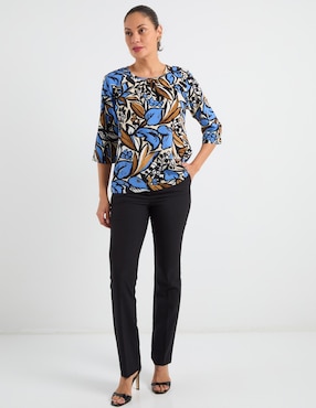 Blusa La Mode manga 3/4 para mujer