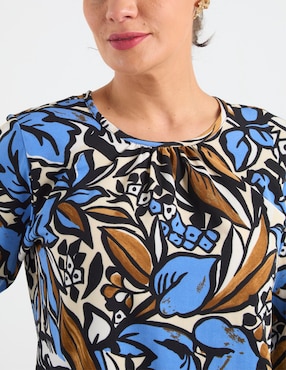 Blusa La Mode manga 3/4 para mujer