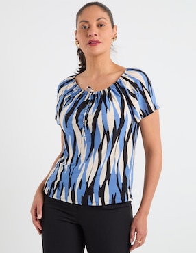 Blusa La Mode manga corta para mujer