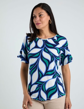 Blusa La Mode manga corta para mujer