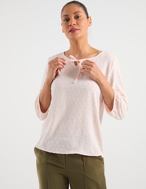 Blusa La Mode manga 3/4 para mujer