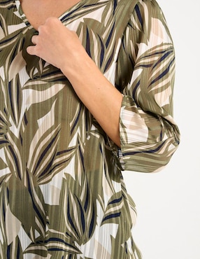 Blusa La Mode manga 3/4 para mujer