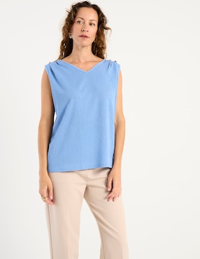 Blusa La Mode sin manga para mujer