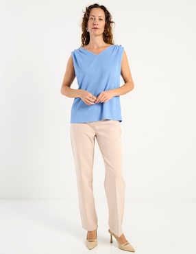 Blusa La Mode sin manga para mujer