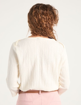 Blusa La Mode manga 3/4 para mujer