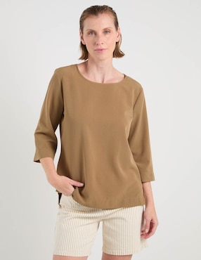 Blusa La Mode manga 3/4 para mujer