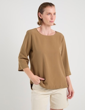 Blusa La Mode manga 3/4 para mujer