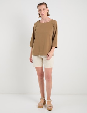 Blusa La Mode manga 3/4 para mujer