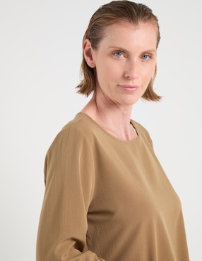 Blusa La Mode manga 3/4 para mujer