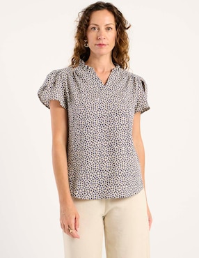 Blusa La Mode manga corta para mujer