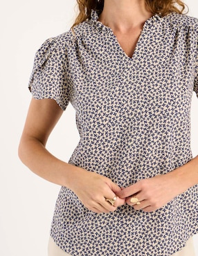 Blusa La Mode manga corta para mujer