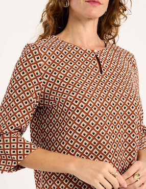 Blusa La Mode manga 3/4 para mujer