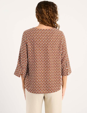 Blusa La Mode manga 3/4 para mujer