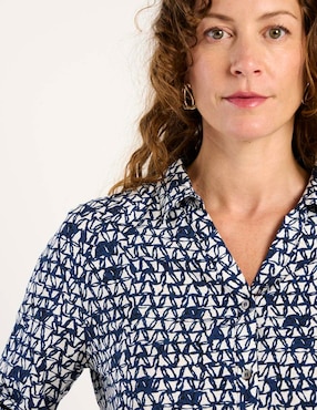Blusa camisera La Mode manga larga para mujer