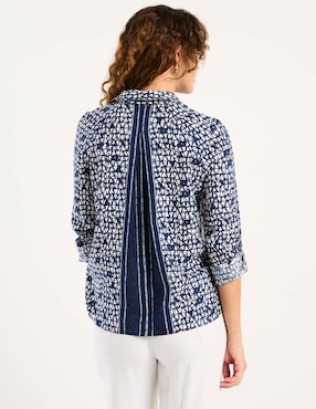 Blusa camisera La Mode manga larga para mujer