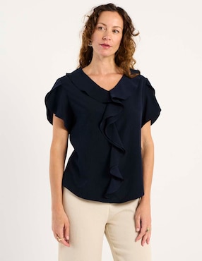 Blusa La Mode manga corta para mujer