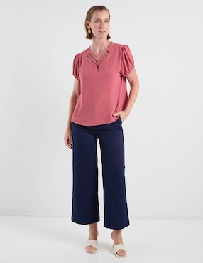 Blusa La Mode manga corta para mujer