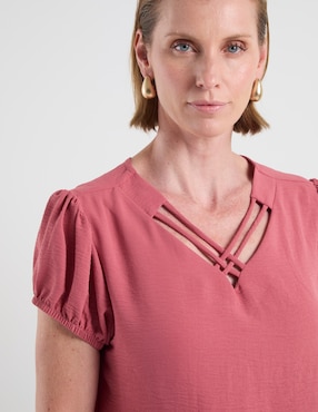 Blusa La Mode manga corta para mujer