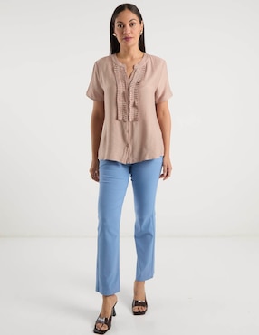Blusa La Mode manga corta para mujer