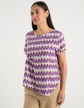 Blusa La Mode manga corta para mujer
